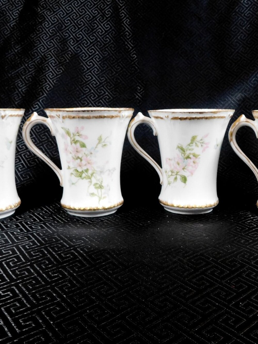 Lot of Four Limoges Gerard, Dufraisseix & Abbot Chocolate Cups # 23823